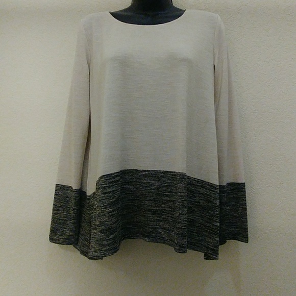 Max Studio Knit Microstriped L/S Top - Picture 4 of 8